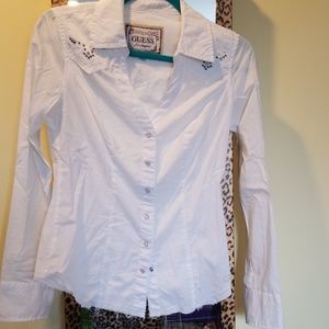 Guess Snap front Taylored top. Size S. B24